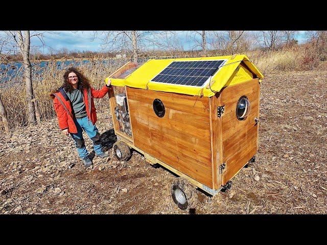 Adding Solar Panels On The Drivable Cabin Camper - Full Solar Build + Overnight Adventure