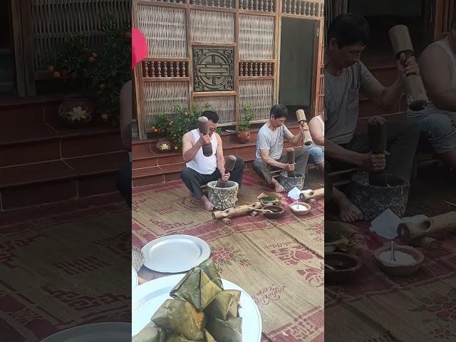 Trải nghiệm giã giò chả Ước Lễ, vui khỏe #phaduco #hanoifood #hanoifoodtour #hanoitravel #giò #chả