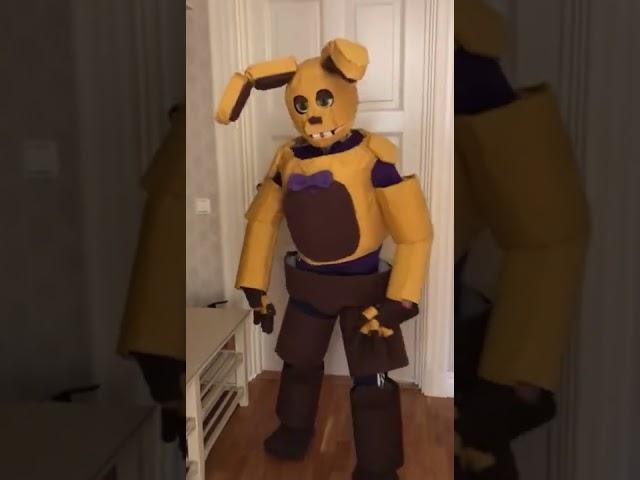 Real springlock suit | Spring lock failure | fnaf springbonnie cosplay (FNaF) #shorts