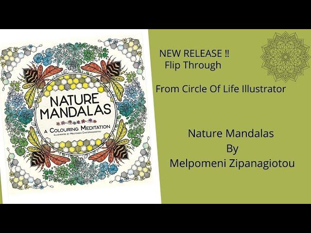 New RELEASE Flip Through‼️ Nature Mandalas By Melpomeni Chatzipanagiotou | Adult Coloring