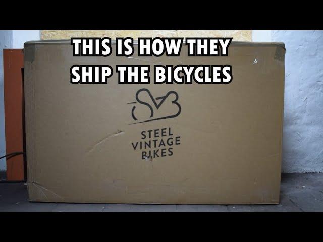 BIKE VINTAGE -This is how they ship the bikes" STEEL VINTAGE BIKES" -