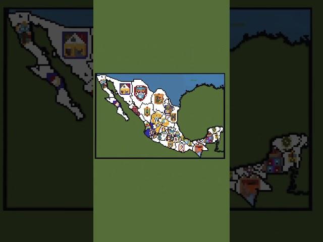 Finishing Mexico - Mexican States #flags #minecraft #maps #mexico #water #sand #caribbean #pacific