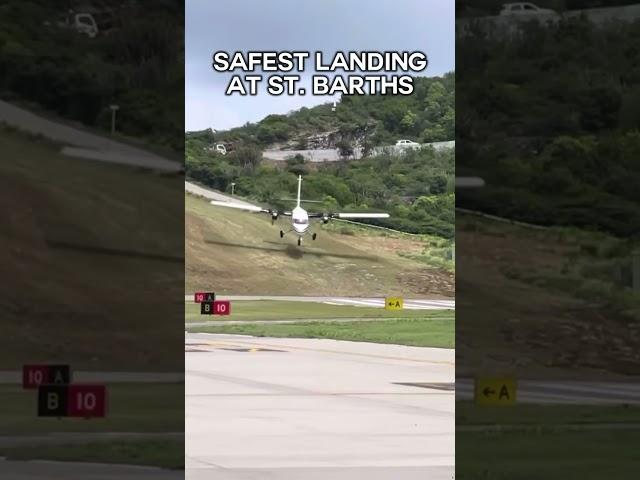 Safest landing at st. Barths  #shorts #aviation #planes #avgeek