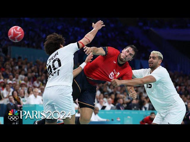 Spain survives a heated thriller with Egypt to reach handball semis | Paris Olympics | NBC Sports