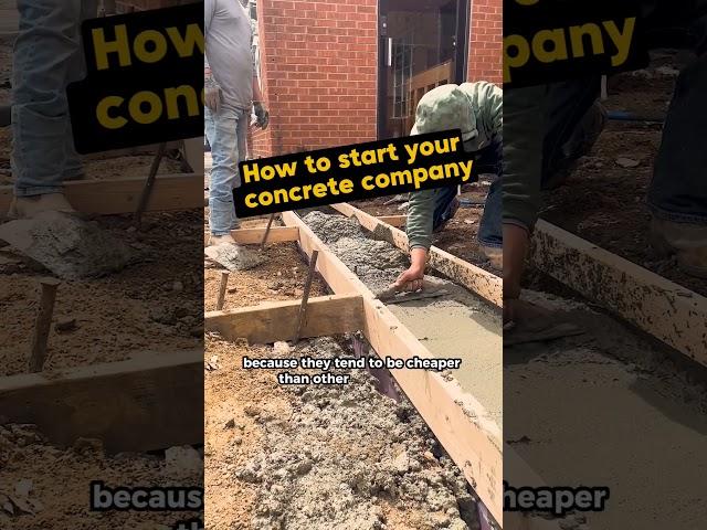 How to start your concrete company.