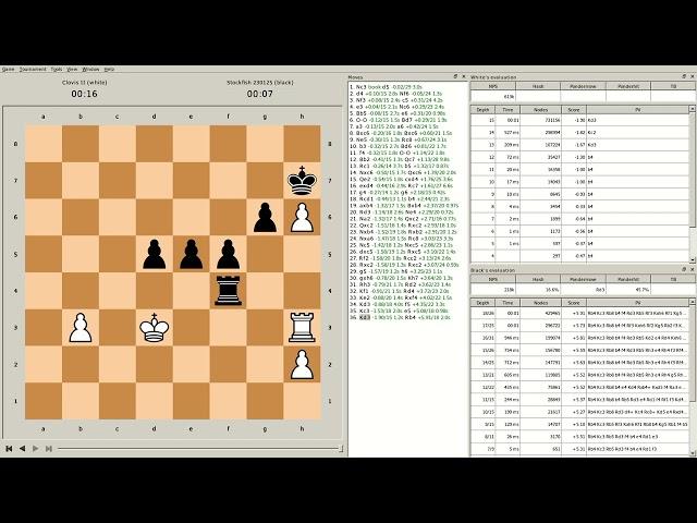 Stockfish 230125 vs Clovis II - Chess Engines Blitz 20230202