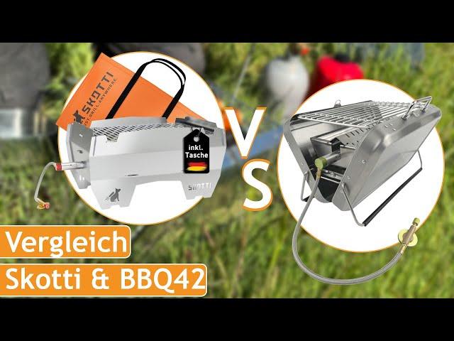 SKOTTI Grill vs. BBQ42 Gardinger – Welcher ist der bessere Campinggrill? 