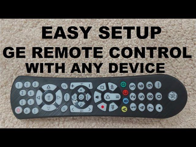 Setup 8 Device GE Remote Control