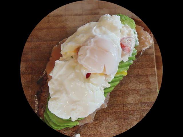 Salmon Avocado Cottage Cheese Poached Egg Toast