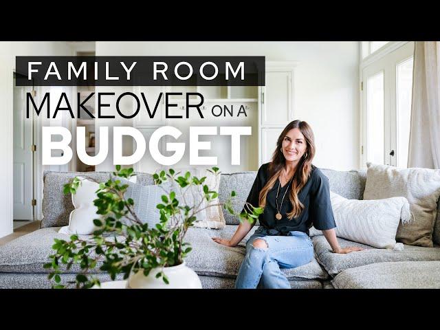 SMALL Family Room MAKEOVER!! Before and After TRANSFORMATION! Full tour..