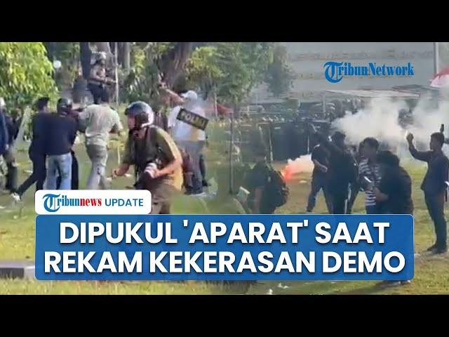 Massa Pendobrak Gerbang DPR Ditangkap & Dianiaya Aparat, Terkapar Kena Gas Air Mata & Water Cannon