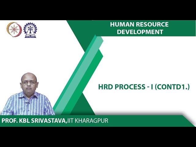 Lecture 12 : HRD Process - I (Contd.)