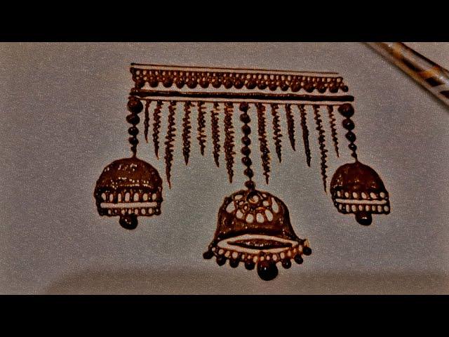 Mehndi Jhumka Designs Simple and easy || mehndi designs || henna with manu #mehndi #henna