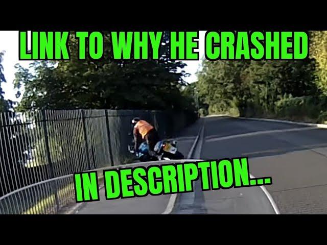 Rider crashes whilst doing U-Turn on test day. (Read description for explanation..)