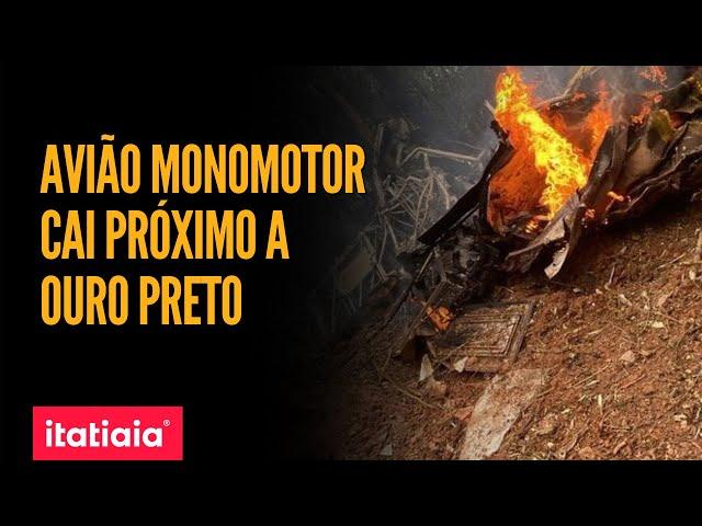 AVIÃO MONOMOTOR QUE COMBATIA INCÊNDIOS FLORESTAIS CAI PRÓXIMO À CIDADE DE OURO PRETO-MG