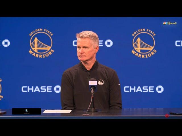 PostGame Interview | Steve Kerr on another 2nd-half collapse in Warriors lose to Nets 128-120