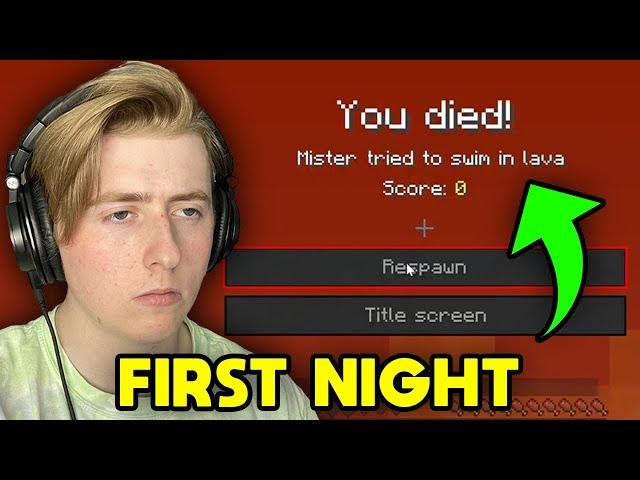 I Died On The First Night In Minecraft... (Part 1)