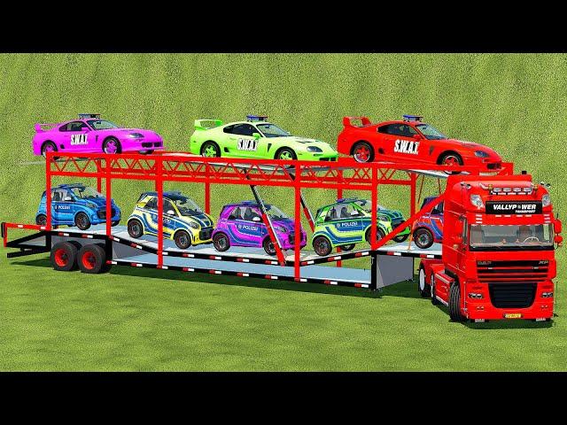 DELIVERING SUPRA SWAT, ML, GLS, URUS, & SUBARU WITH DAF TRUCKS! Farming Simulator 22