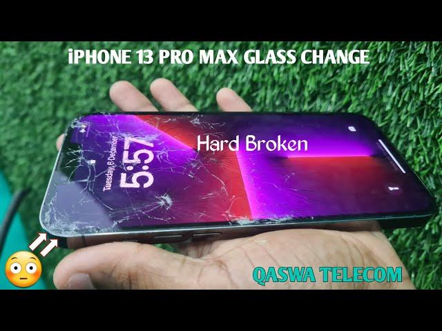 iphone 13 pro max hard broken display glass change || Only Touch Glass change || Qaswa Telecom