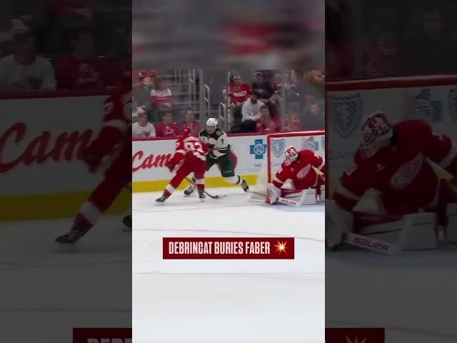 Alex DeBrincat with a BIG hit today! Small but mighty  #LGRW #HockeyHits