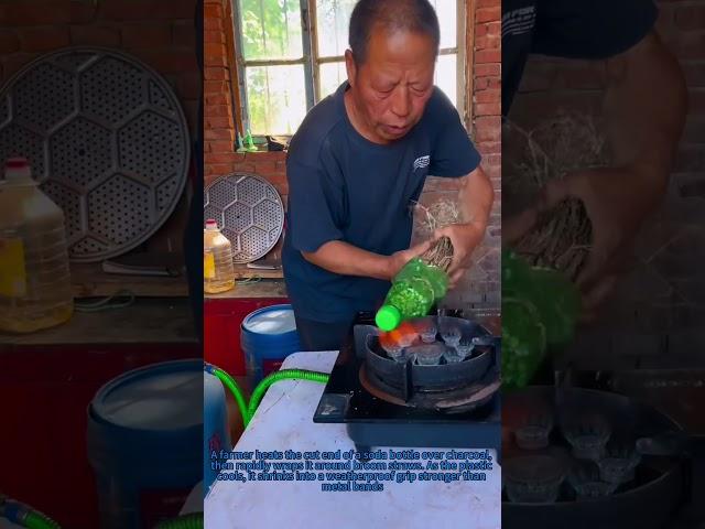 Broom Making Hack: Fire Method Turns Trash into Tools Zero Cost!