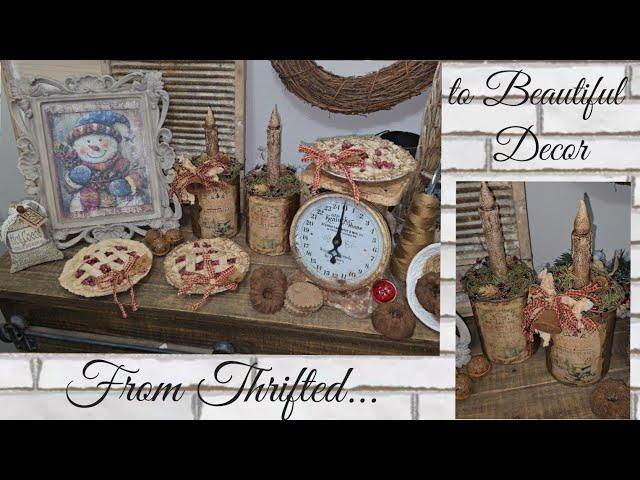 Trash to Treasure Upcycles. Cute Christmas DIYS. Farmhouse Decor on a Budget.