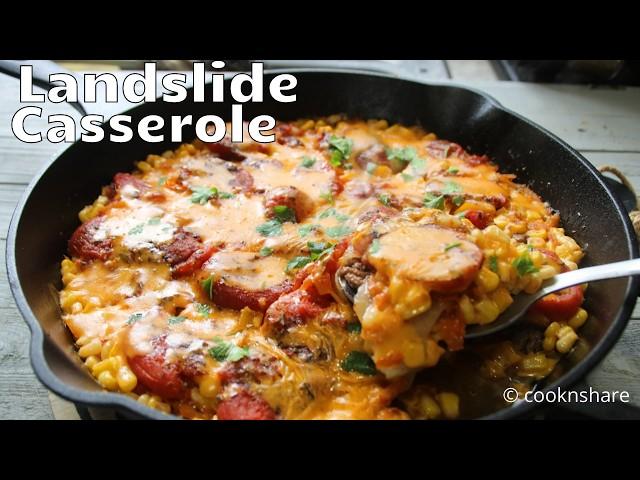 Landslide Skillet Casserole: Layers of Ground Beef Potatoes & Veggies!