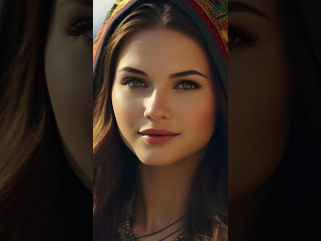 Montenegrin Marvels  Beautiful Ethnic Montenegrin Woman Cultural Portrait Global Facescapes