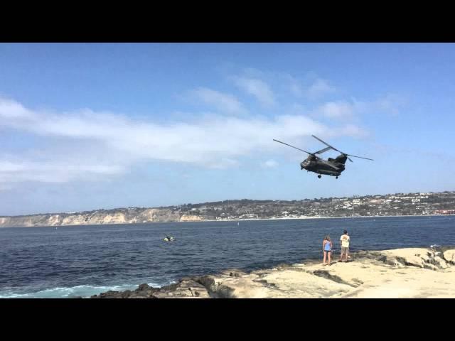 La Jolla Military Helicopter Fly-By