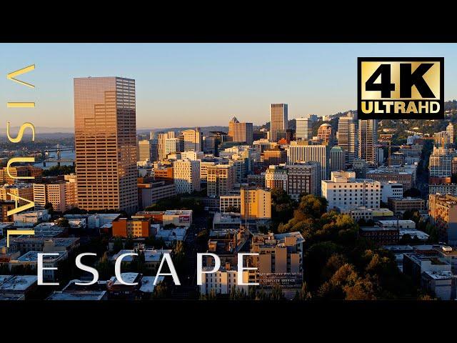 4K Drone Fly By of Portland, Oregon | Explore Beautiful Portland