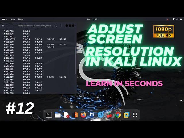 Adjust Screen Resolution in KALI LINUX | #ethicalhacker #kalilinux