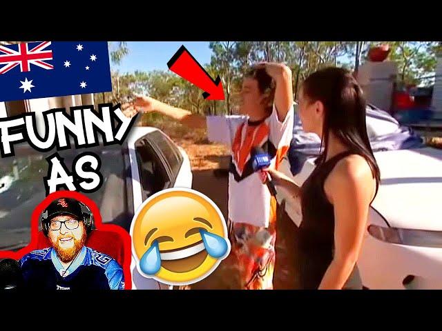 American Reacts to Funny interview with an Aussie Bogan 