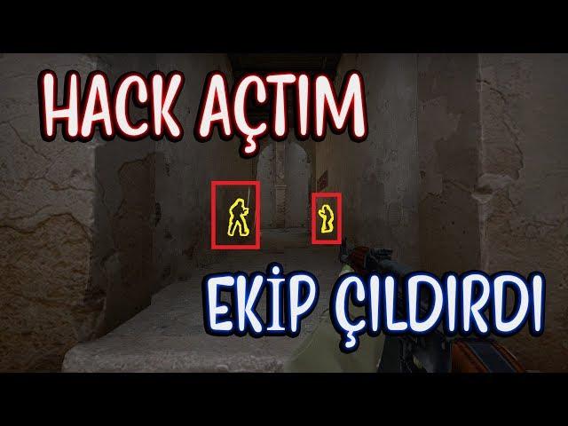 HACK AÇTIM  !! EKİP ÇILDIRDI !! EFSANE TROLL  (CS:GO)