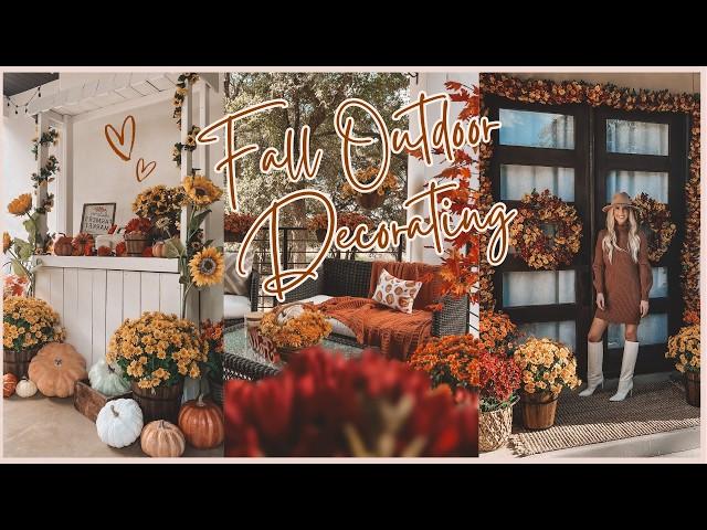 COZY FALL DECORATE WITH ME | FALL PATIO MAKEOVER | OUTDOOR FALL DECORATING IDEAS