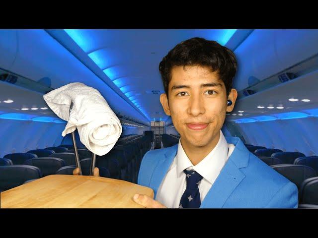 [ASMR] NICEST first class flight attendant EVER! ️‍️