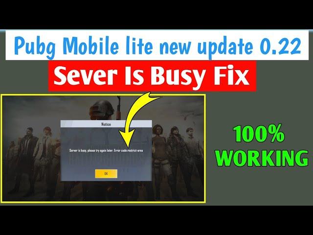 Fix Pubg Mobile Lite Server Is Busy Please Try Again Later Problem |pubg lite restrict area Problem