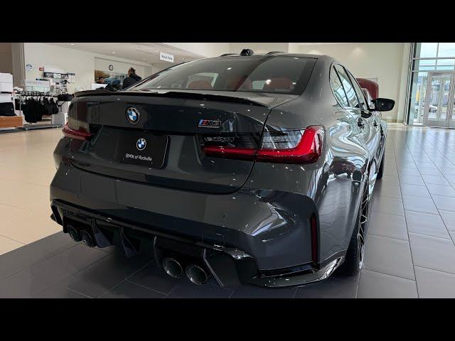 THE NEW 2025 BMW M3 COMPETITION IN DRAVIT GREY WITH RED INTERIOR