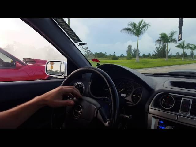 Wrx vs fox body 75 shot,( hard launch )