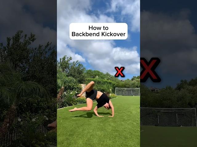 Backbend Kickover Tutorial  #gymnast #backbend #howto #tumbling