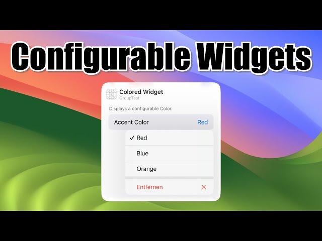 Configurable Widgets with AppIntents