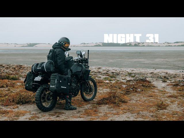 Solo Rain ASMR Motorcycle Camping | Silent Vlog | BEES!