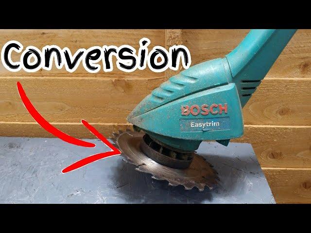 How To Fit Circular Saw Blade On Strimmer.(JUST FOR EXPERIMENT)