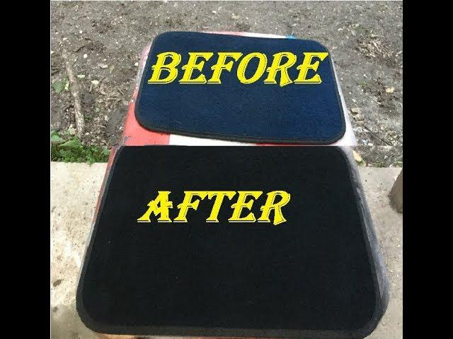 How to change the color of your carpet/floor mats for CHEAP using fabric spray paint!