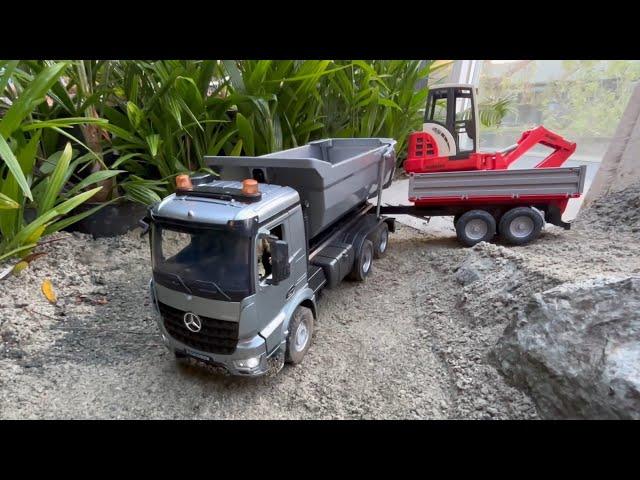 1/20 Scale RC Dump Truck Towing A Trailer! Double Eagle: E590 Mercedes Arocs