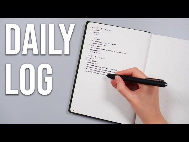 The Daily Log Explained  Bullet journal core collections