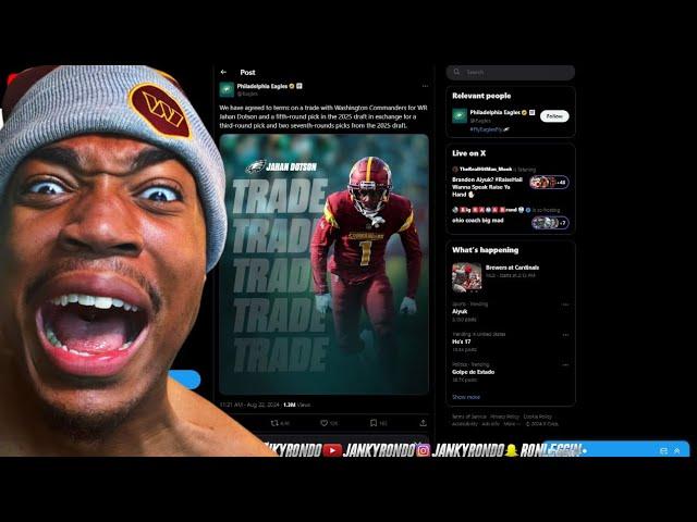 WE TRADED JAHAN TO PHILADELPHIA WHYY!!? Jahan Dotson Trade Reaction & Thoughts