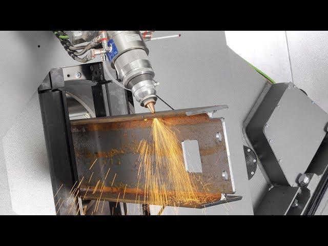 3D laser cutting for tubes, structural steel beams and profiles Lasertube LT14 / LT24 | BLM GROUP