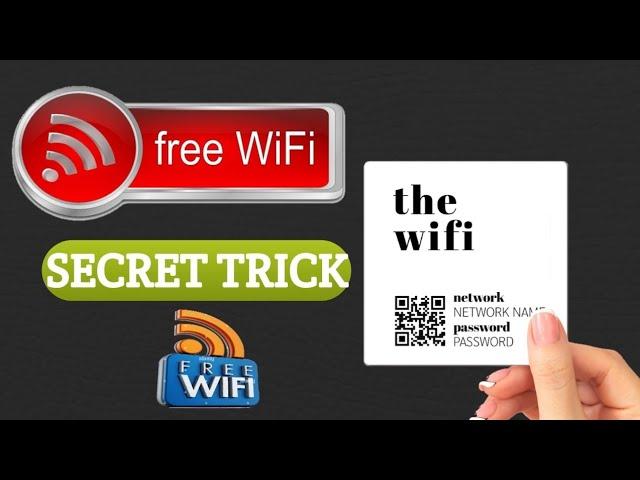 Free Wifi secret trick. Guarantee you don't know!