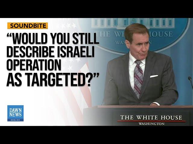 Journalist presses White House on Israeli strikes in Lebanon | Dawn News English