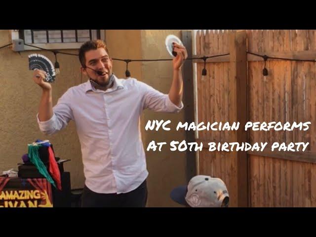 NYC Magician Ivan Michael Performs At 50th Birthday Party